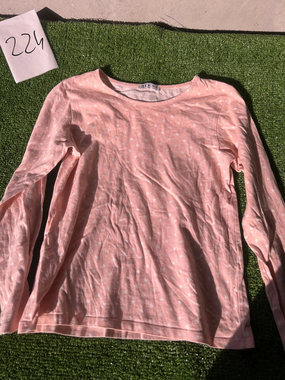 Pink TEX patterned sweatshirt in white – photo 2